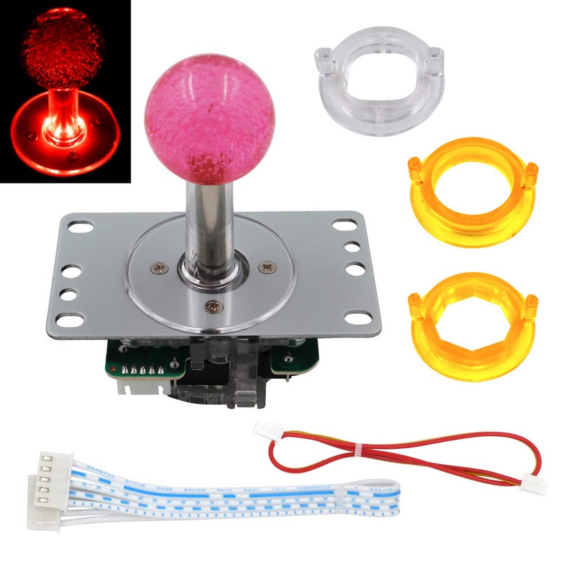 SJ@JX Arcade LED Joystick SANWA Style Fight Game Joystick LED Stick Retro Joy Circular Octagonal Limiter for Retro Pie Raspberry Pi MAME JAMMA - Image 1